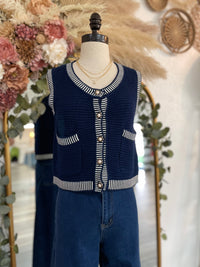 Luxe Knit Button Down Sleeveless Top