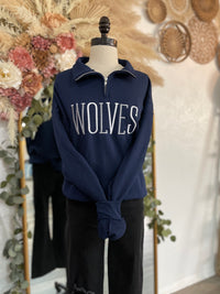 **PREORDER** Custom Spirit Quarter Zip Sweatshirt-Navy