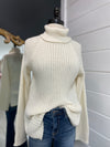 On Par Turtleneck Sweater-Cream