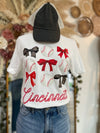 Cincinnati Baseball & Bows Tee