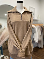 Phoebe Half-Zip-Tan
