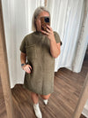 Sweater Weather Dress -Olive