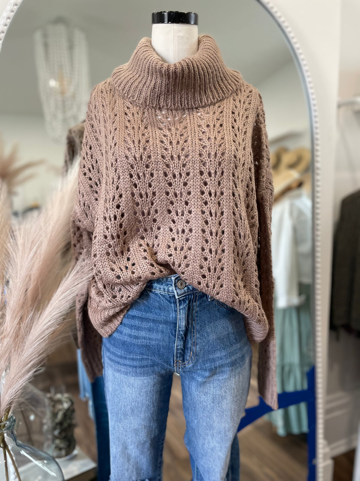 Alissa Open Knit Sweater