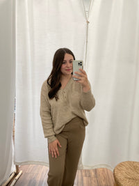Anytime, Anywhere Trousers-Mocha