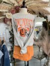 Cincinnati Football Crewneck-Oatmeal Heather
