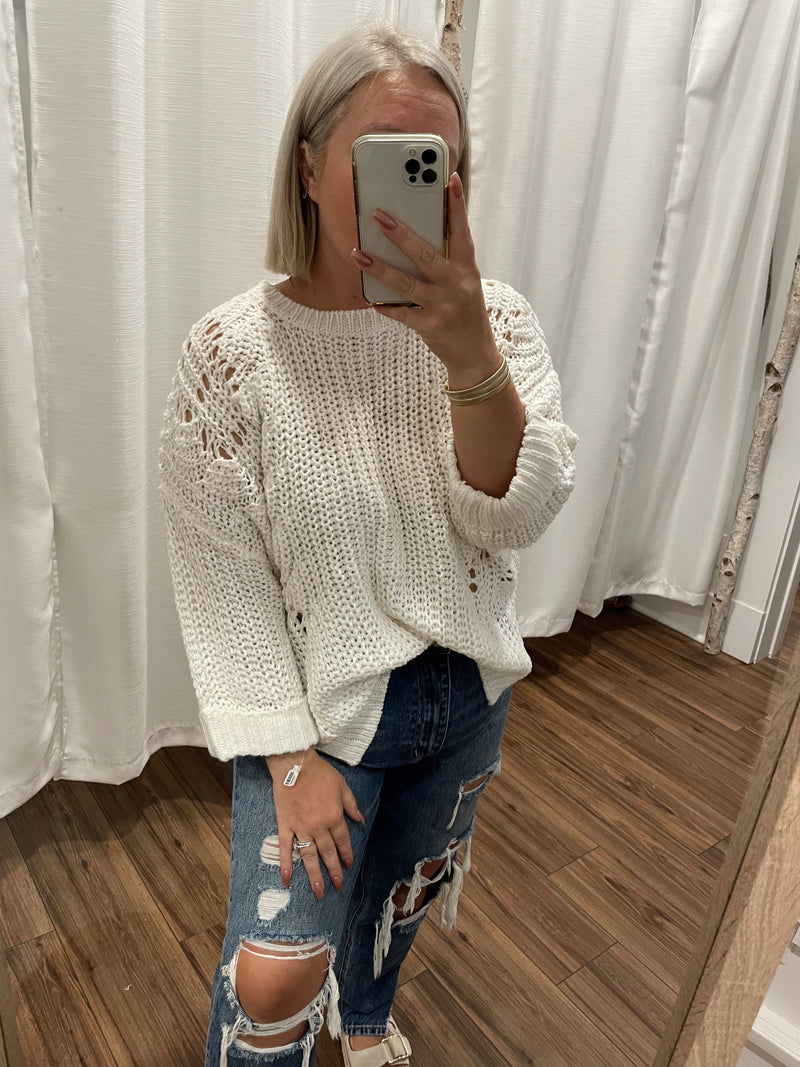 In The Moment Hi-Lo Sweater