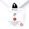 #1 Teacher Necklace- Silver