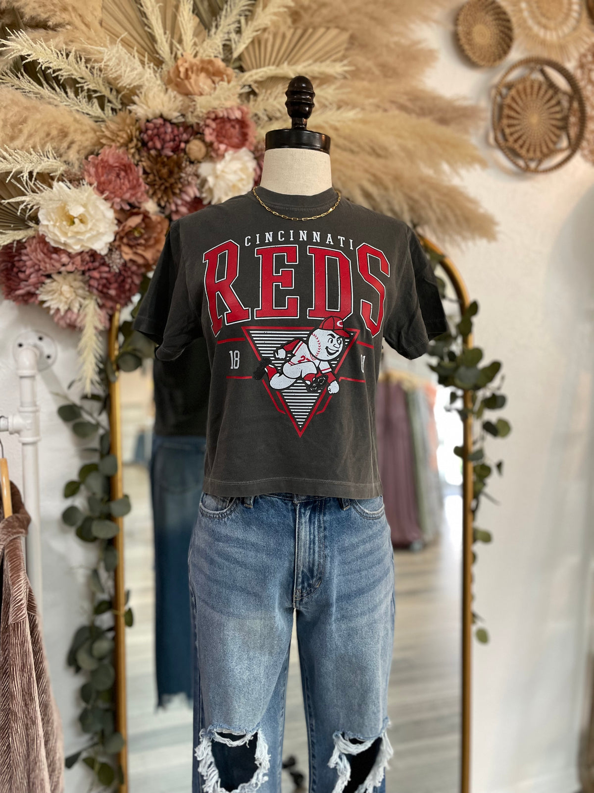 Vintage Cropped 1881 Baseball Tee