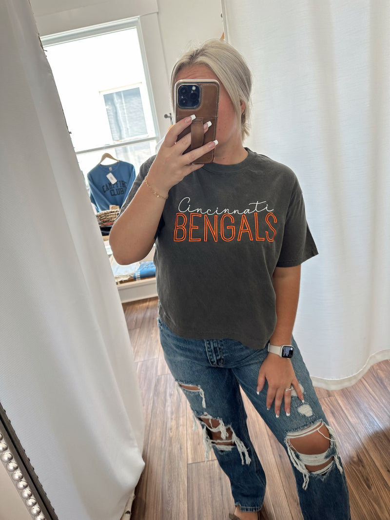 Game Day Cincinnati Spirit Cropped Tee