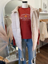 Layla Oversized Puffer Vest-Sand