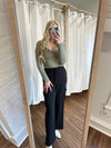 Lainie Ribbed Top-Vintage Olive