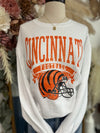 Cincinnati Football Crewneck Sweatshirt-White