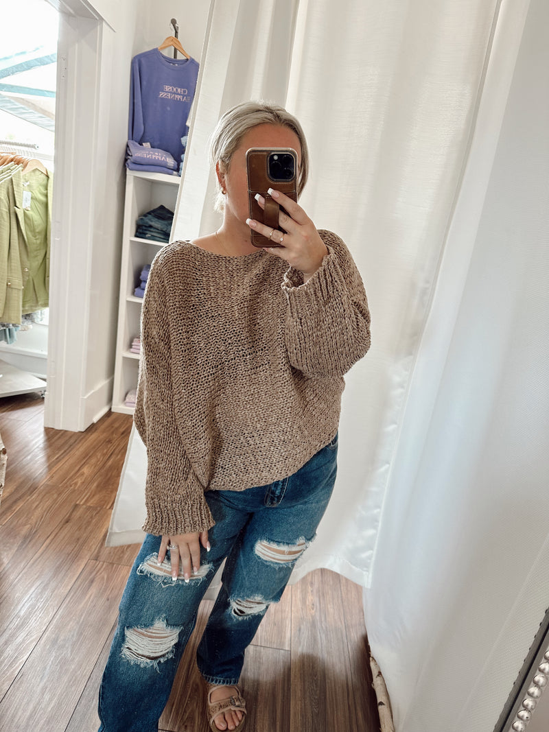 Got To Go Sweater-Mocha
