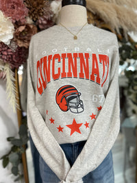 Cincinnati Stars Crewneck Sweatshirt-Oatmeal Heather
