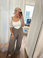 Vibin Boho Jumpsuit-Walnut Grey