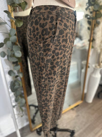 Love Ya Leopard Barrel Jeans