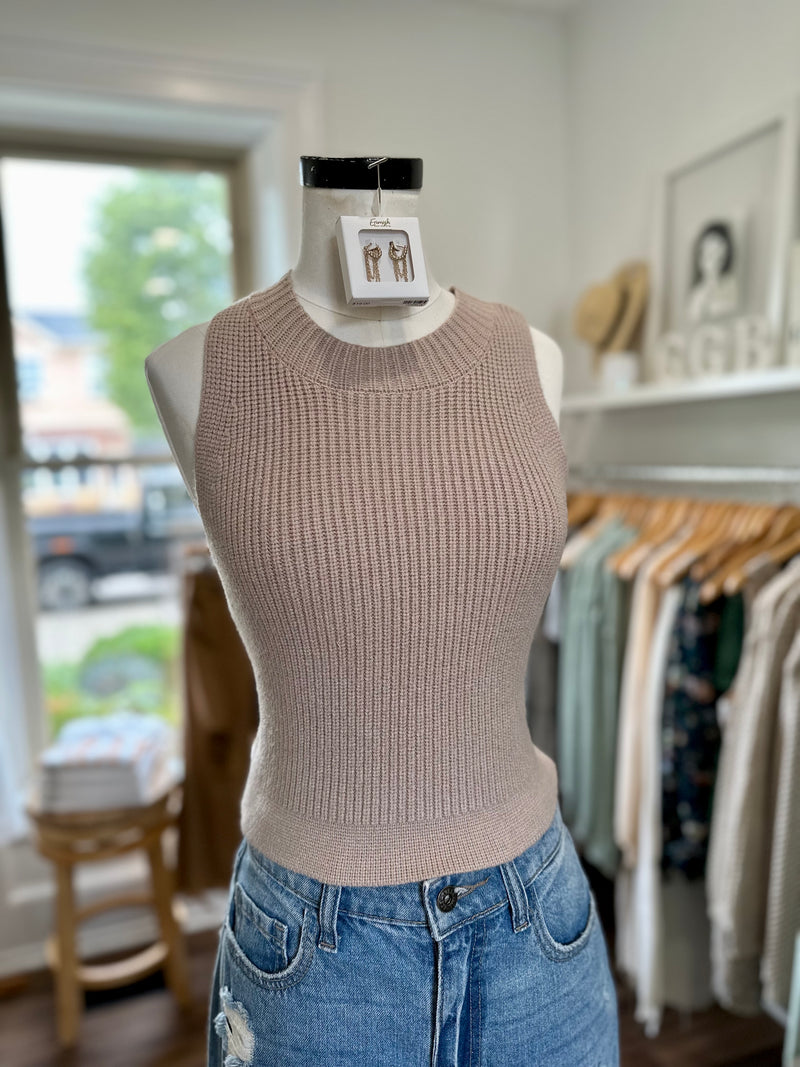 Coastal Girl Mock Neck Sweater