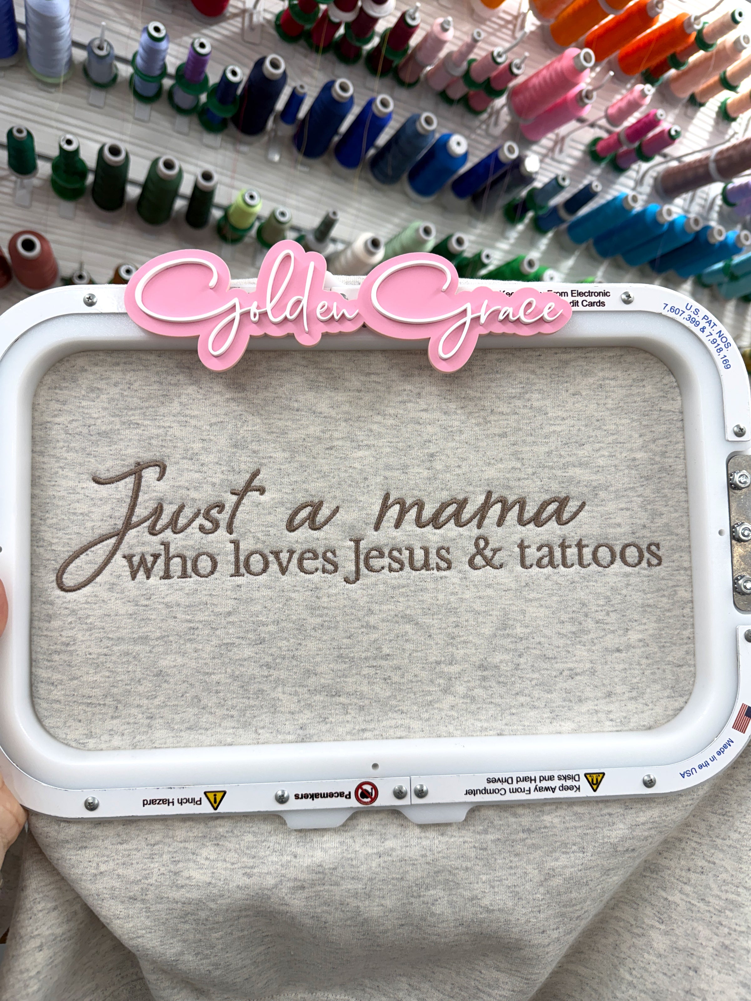 Customizable “Just a ….” embroidered sweatshirt