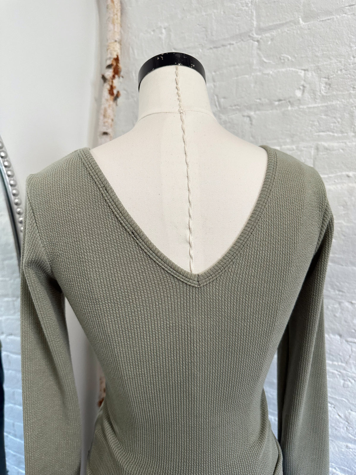 Lainie Ribbed Top-Vintage Olive