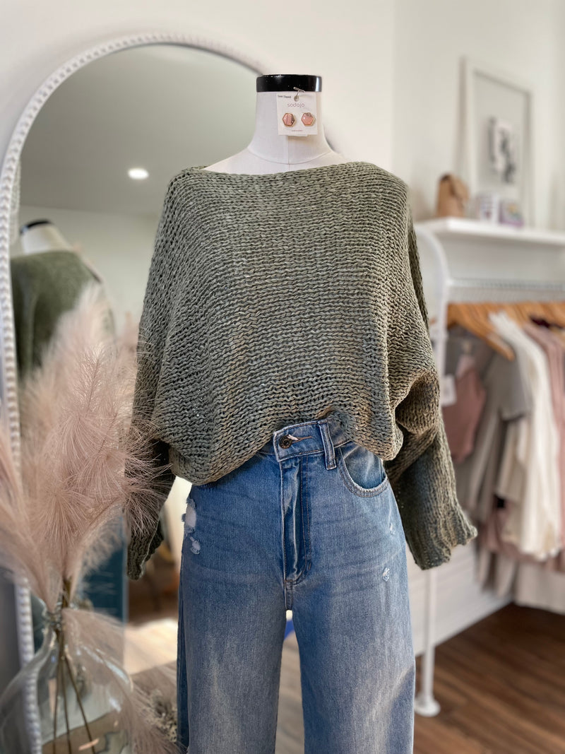 Got To Go Sweater-Sage