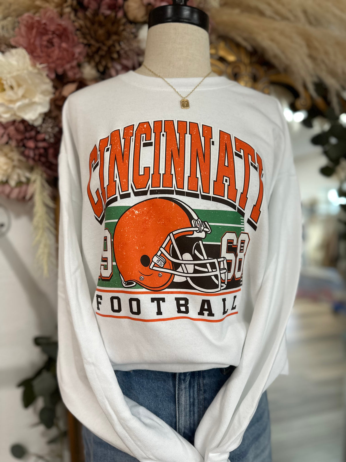 Old School Cincinnati Sweatshirt-White