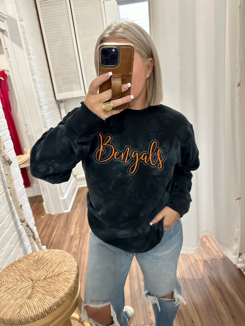 Football Pride Tie Dyed Crewneck Sweatshirt