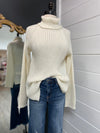 On Par Turtleneck Sweater-Cream