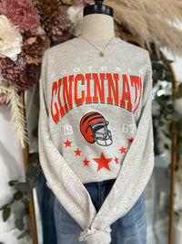 Cincinnati Stars Crewneck Sweatshirt-Oatmeal Heather