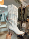 The Brooklyn Faux Leather Boot-White