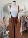 Spot On Boho Jumpsuit-Caramel