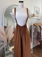 Spot On Boho Jumpsuit-Caramel