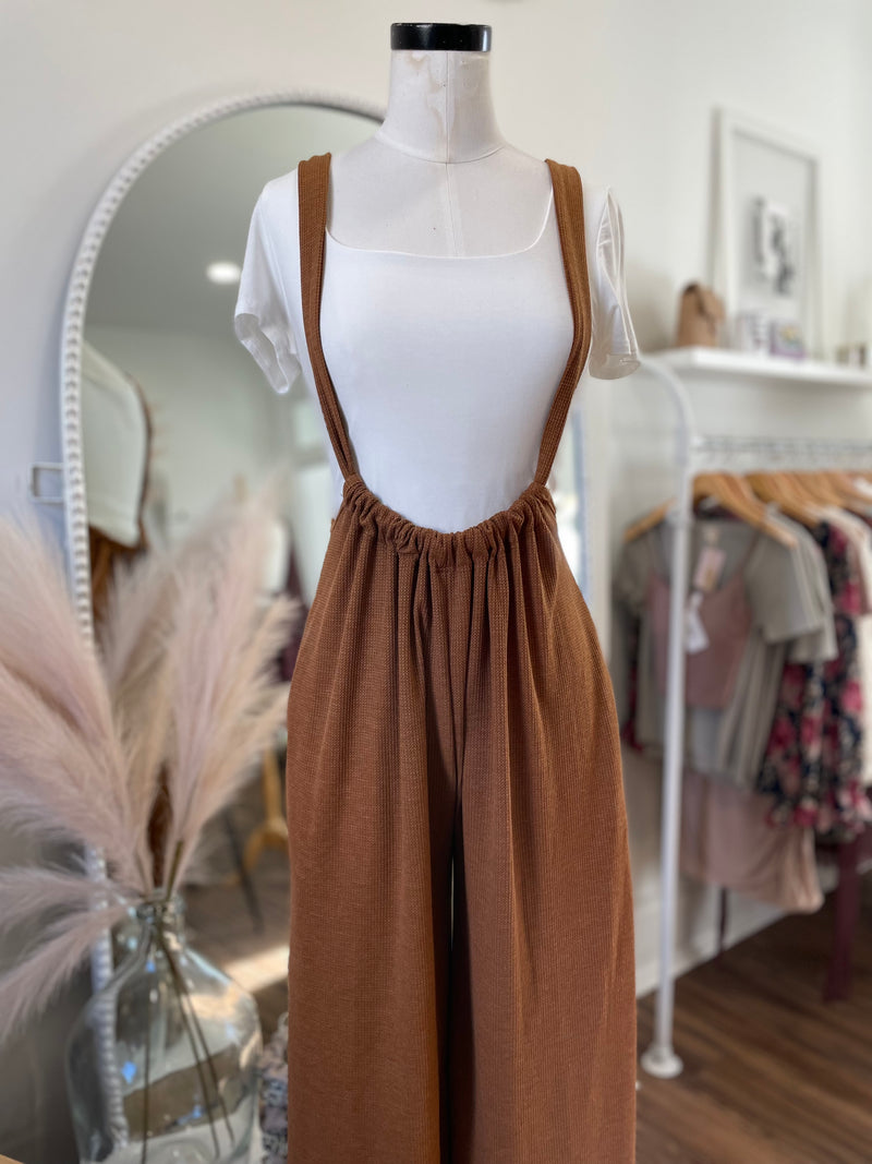 Spot On Boho Jumpsuit-Caramel