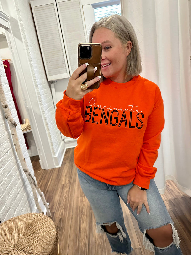 Game Day Cincinnati Spirit Crewneck-Orange