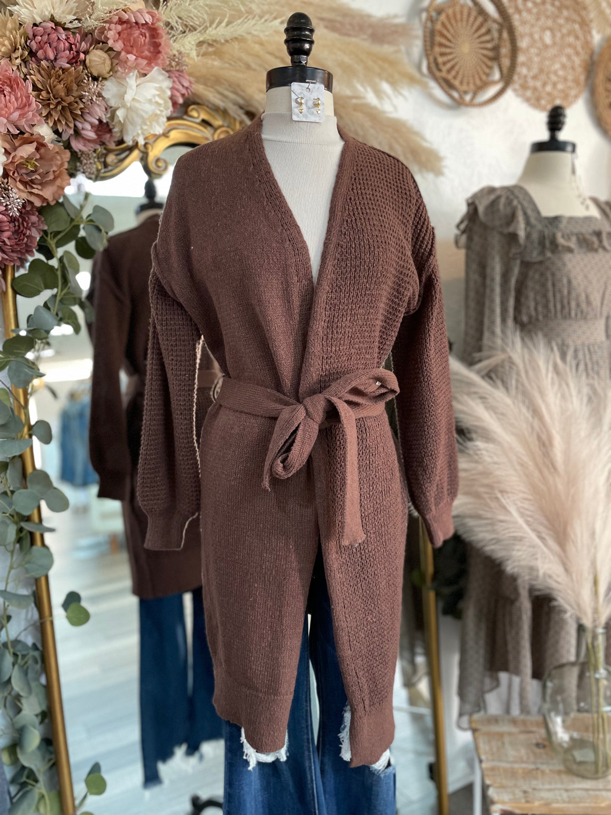 Elena Waffle Cardigan