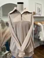 Phoebe Half-Zip-Cream