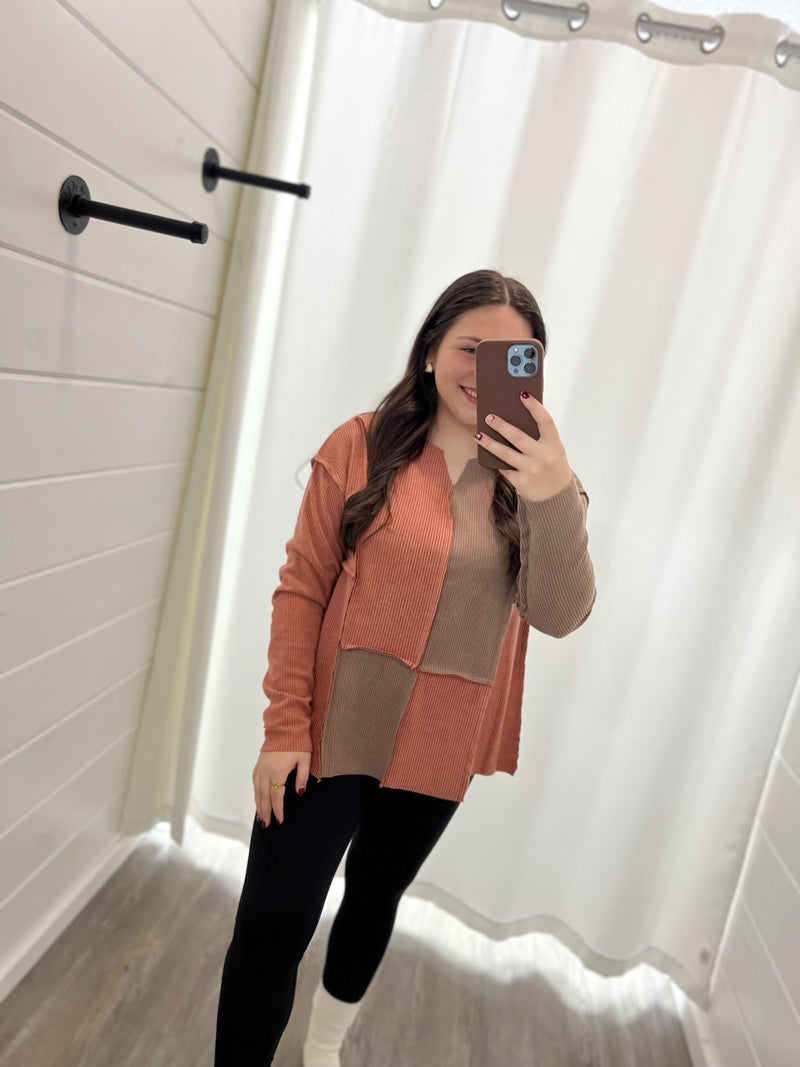 Fall ColorBlock Top