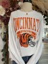 Cincinnati Football Crewneck Sweatshirt-White