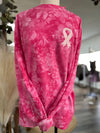 Her Fight Is OUR Fight Pink Tie Dyed Sweatshirt
