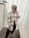 Lillian Plaid Shacket- Khaki
