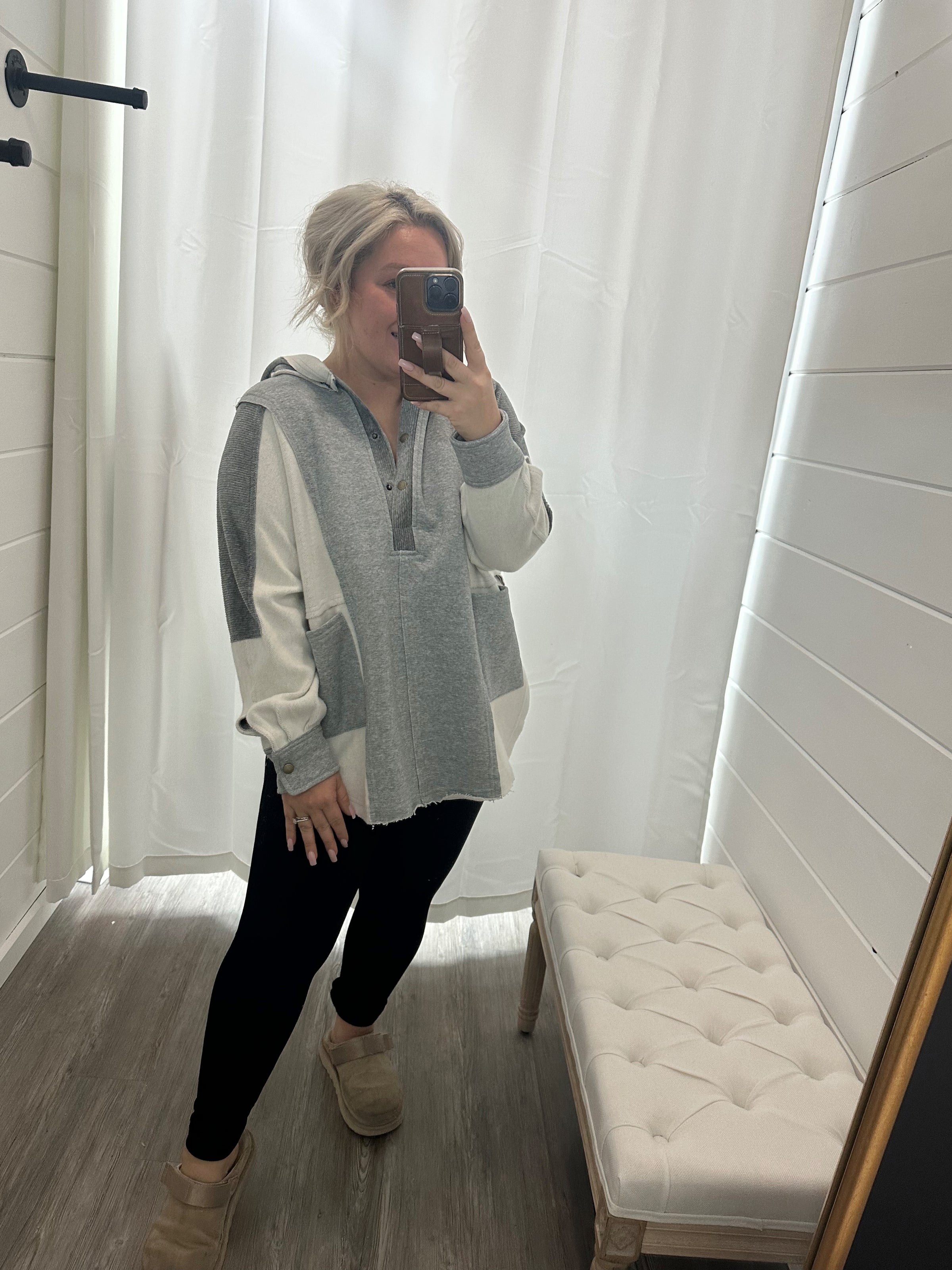 Cutest In Town Pullover-Heather Grey