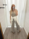 Latte Break Striped Jumpsuit