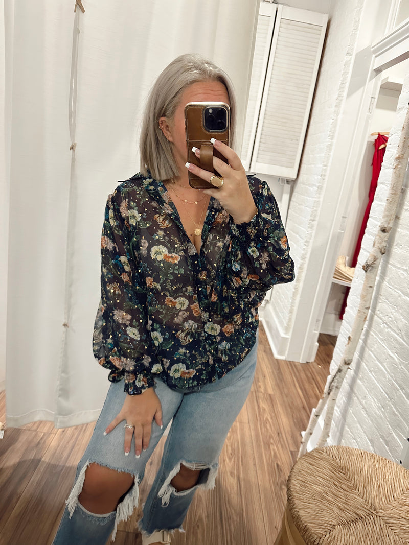 Floral Era Sheer Top