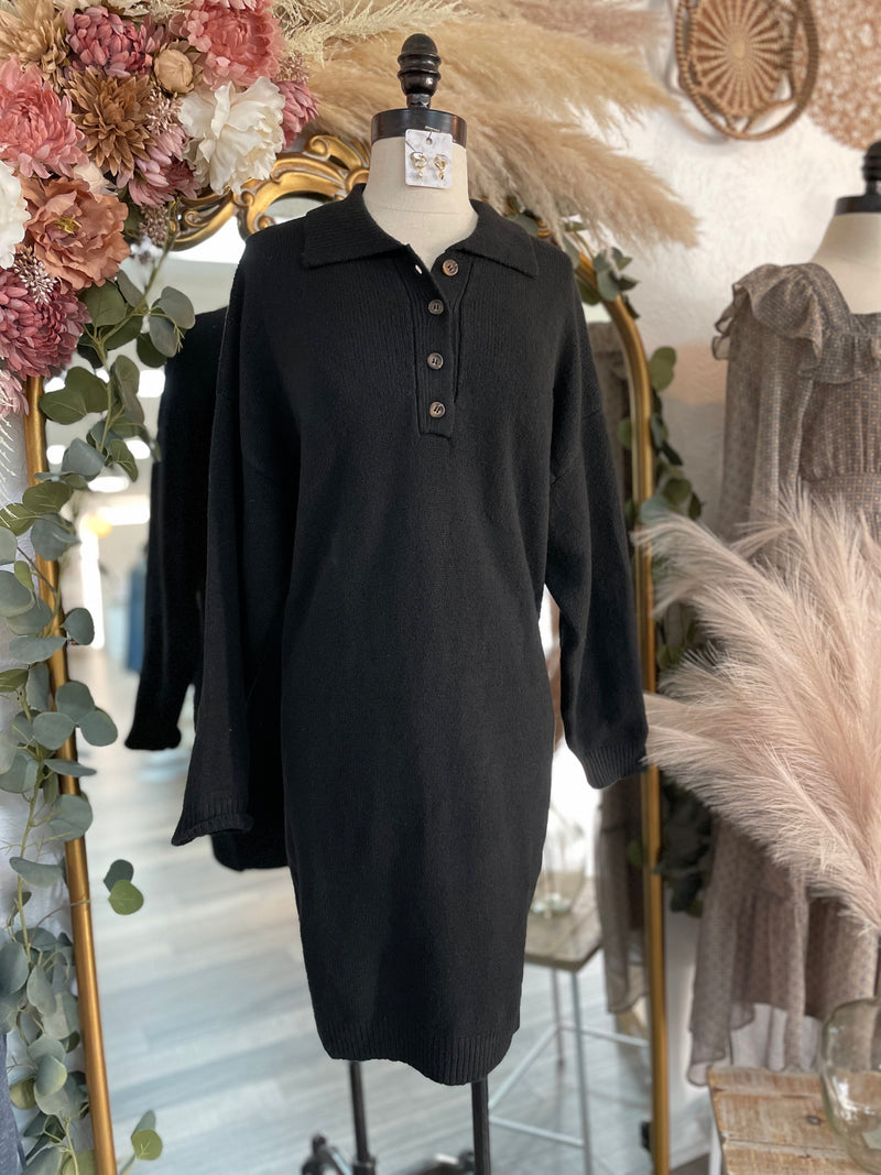 Wednesday Collared Sweater Dress