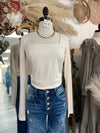 Good To Go Square Neck Top- Ecru