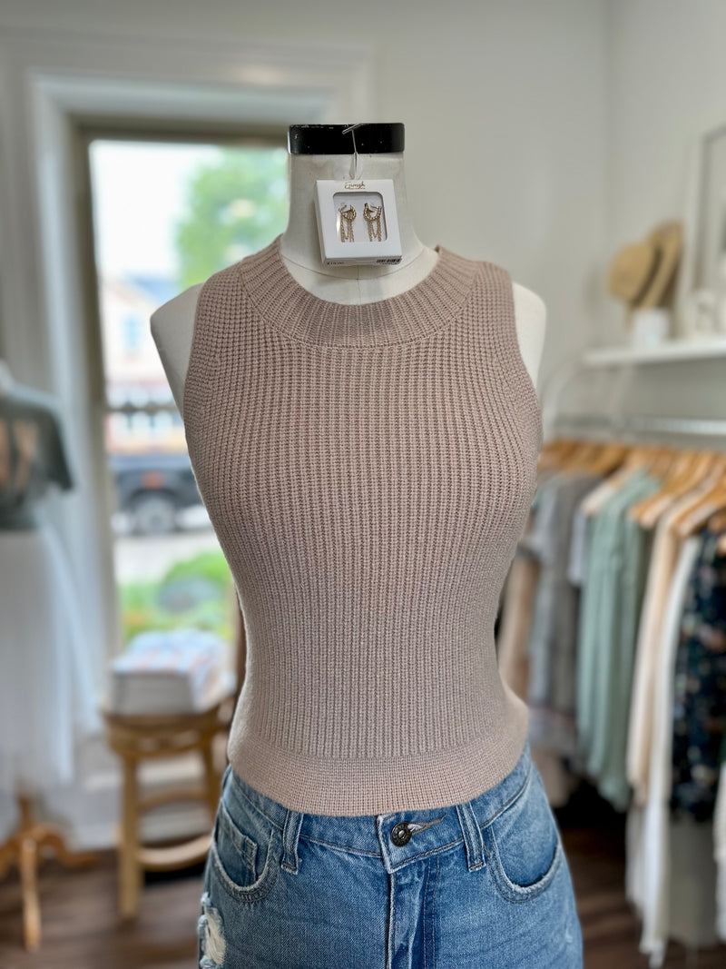 Coastal Girl Mock Neck Sweater