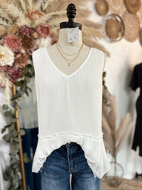 Lofflin Pleated Blouse Tank