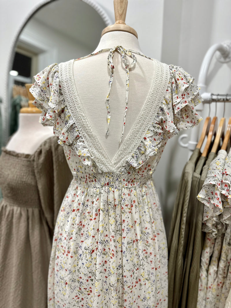 Forever Lace Whimsical Midi Dress