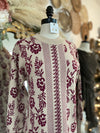 Festive Floral Sweater Dress-Burgandy