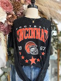 Long Sleeve Mineral Wash Cincinnati Stars Tee
