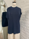 Hear Me Out Sweater Top- Navy